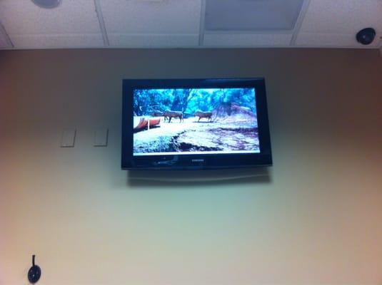 At the Dentist. Watching Life of Pi, while getting teeth cleaned.