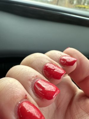 The $65.00 acrylic manicure