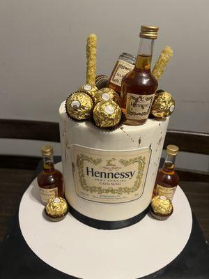 Hennessy Themed Birthday Cake