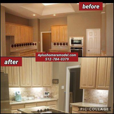 Kitchen cabinets repaited and updated