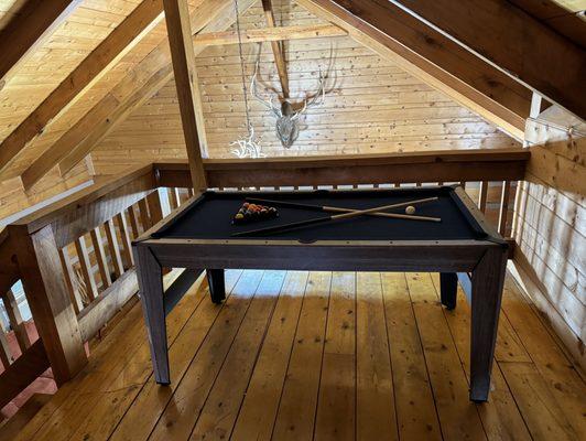 Pool table in cabin 2