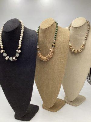 Three necklaces designed by Carolina Strung