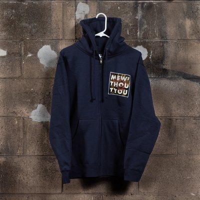 Hoodie with custom sown-on patch