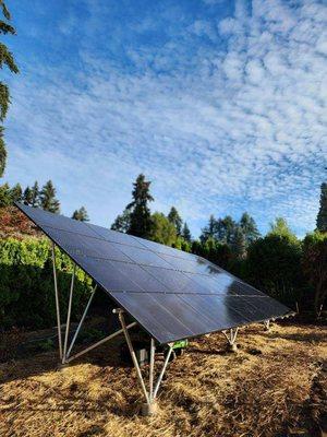 Gorgeous ground mount solar system installed Summer 2022