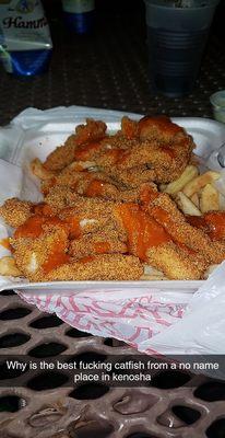 Catfish with hot sauce