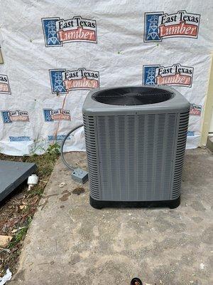 A/C on a new construction site