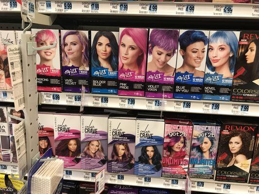 They have a good selection for those of us into rainbow hair. :))