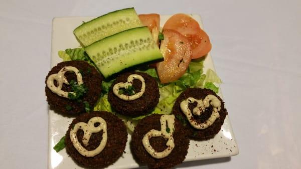 Delicious falafel plate with love