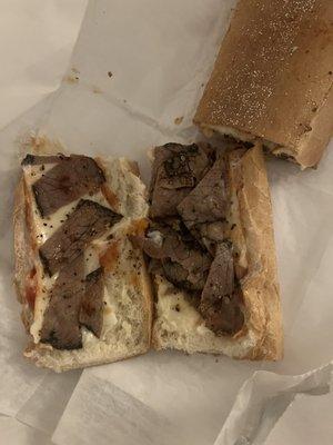 Steak and Cheese Boars Head Sandwich