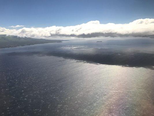 Flying in to my favorite island of Maui