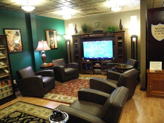 Cigar Lounge with Big Screen TV