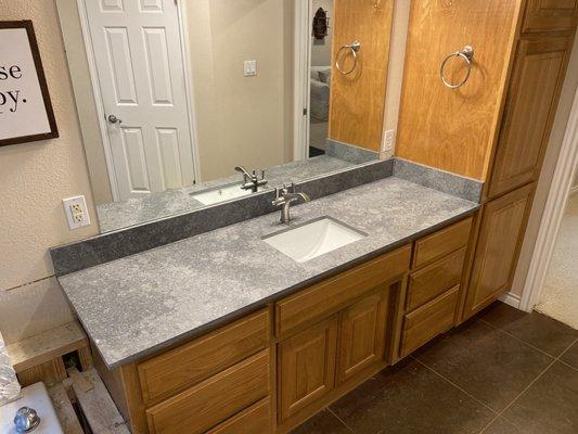 Engineered stone vanity