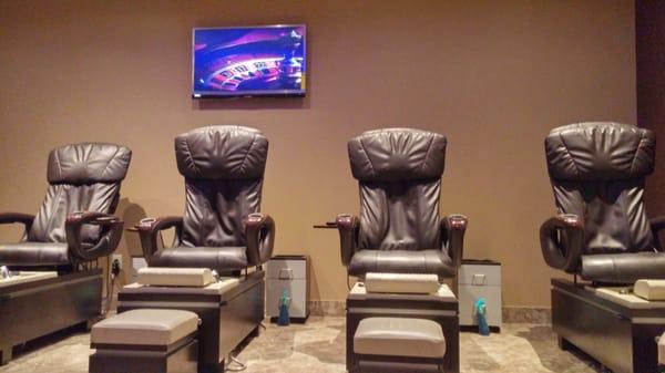 Half the pedicure area