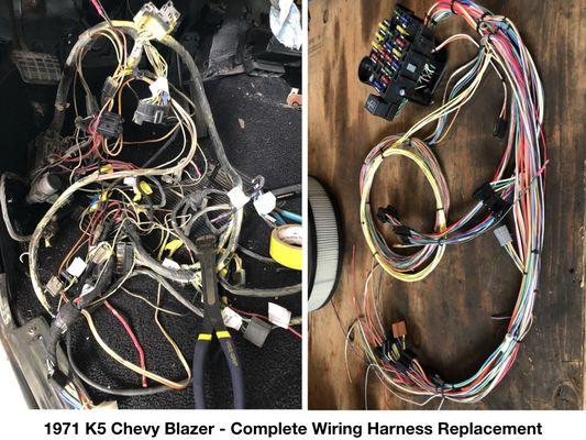 End to end wiring harness replacement.