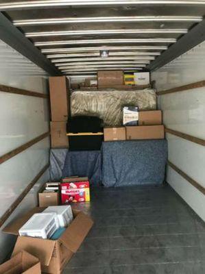 We can  load your truck according to weight distribution and pad wrap your items for safety