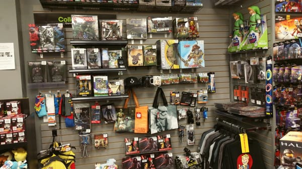 Cool collection of gaming swag for sale.