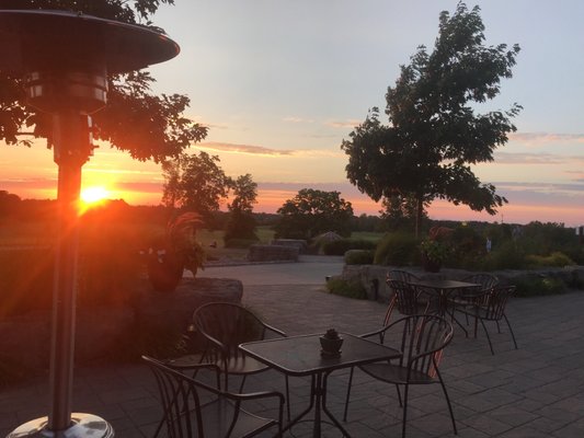 Beautiful sunset on the patio!