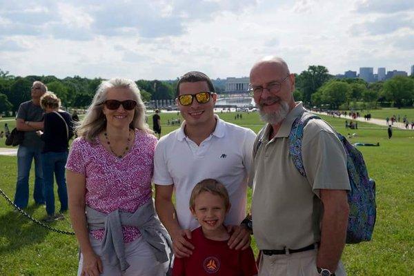 American host family visiting Washington D.C.