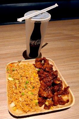 General's Tso chicken with fried rice