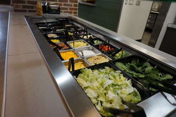 Our salad bar is included in the lunch buffet M-F & available from when we open until 30 minutes prior to closing daily.