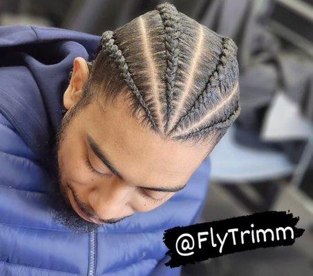 Cornrows at Fly Trimm Hair Studio (Queens, NY)