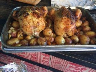 Roasted Chicken with Baby Potatoes