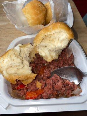 Corned Beef with fried Dumpling