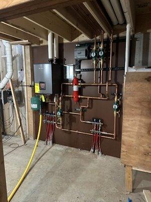 Custom Radiant zone panel and Modulating boiler