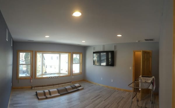 Master bedroom in an addition I wired.