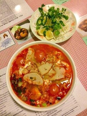 Crabpaste & Tometo Vermicelli Soup $9.35