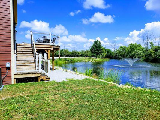 Henry's Barn back Patio and Pond