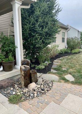 Basalt fountain repaired after years of not working