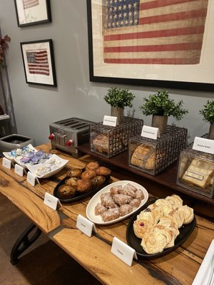 Complementary breakfast - bread and pastries