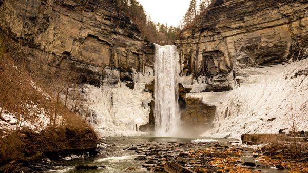 The falls in the winter.