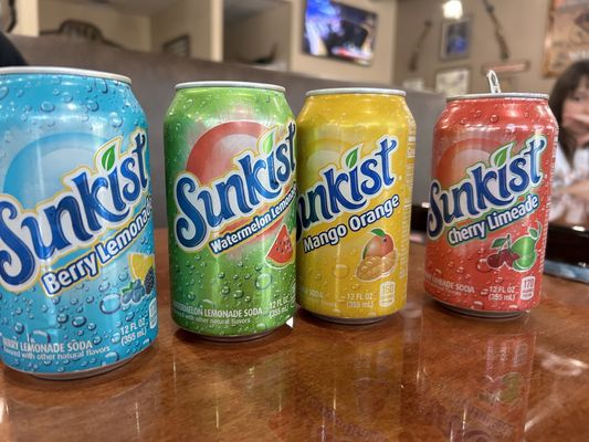 A few of the Sunkist flavors