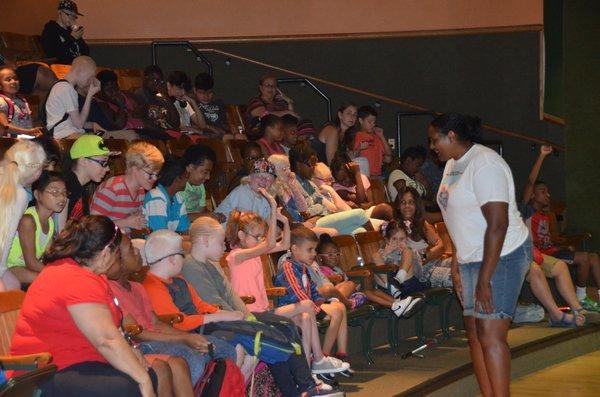 WNBA legend Kym Hampton speaks to our summer camp students!