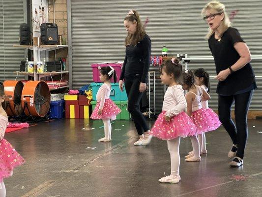 Tammy with Pre-K ballerinas