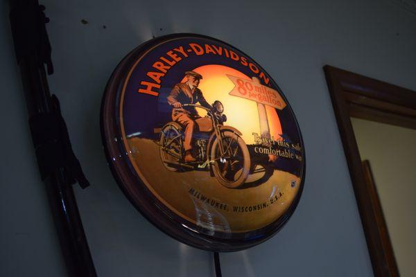 Always have Harley Davidson Merchandise in our shop!