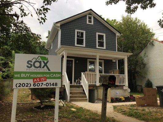 Washington, DC Single-Family nearing the end of renovations.