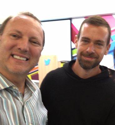 Bruce Coane with Twitter founder, Jack Dorsey​