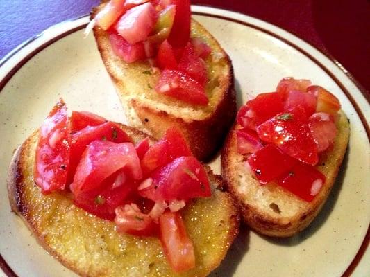 Bruschetta (normal sized order includes 6 pieces) $3.99 for 6.