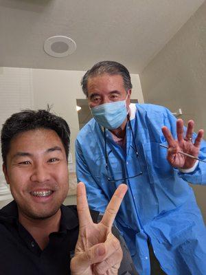 With Dr. Chou. Right before getting my braces off after over 4 years!