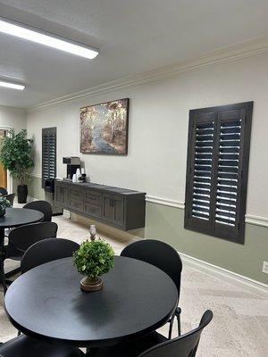 Hunter Douglas Shutters in an office space