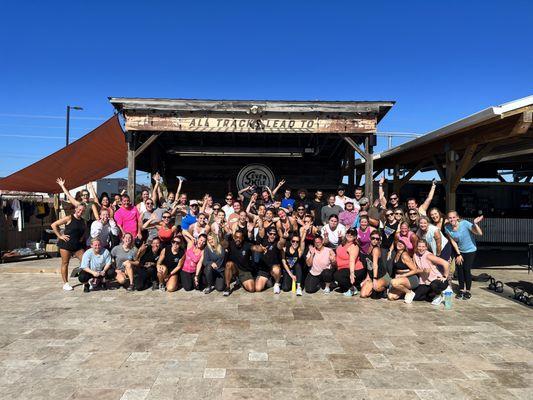 Worth The Sweat: Breast Cancer Charity Workout co-hosted at Seven Mile Post and by Tito's Vodka.