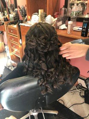 Pre teens hairdo for wedding by Juana