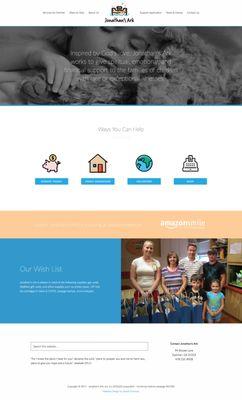 Non-profit logo design and website design & development for Jonathan's Ark.