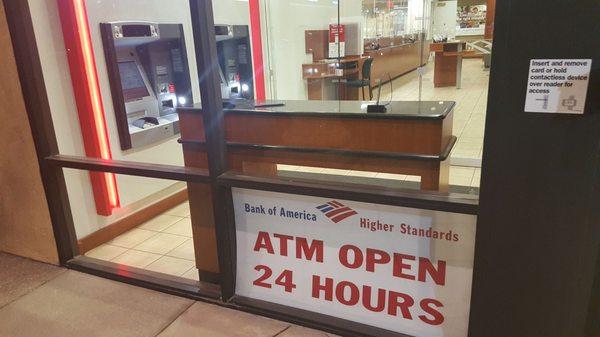 ATMs open 24 hours... use your ATM card to gain access