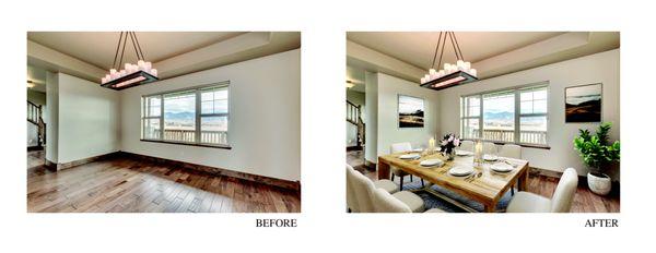 We helped sellers market and sell their home with digitally staging.  Contact us to see how we can help sell your home.