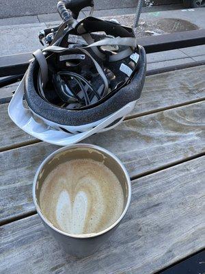 Out for a latte on a bike ride!