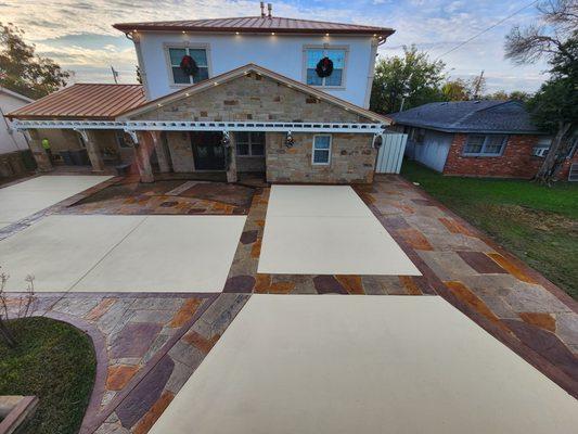 Stamped Concrete Driveway